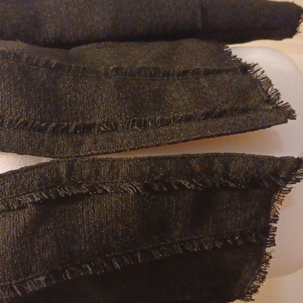 Banana Republic Tweed Fringe blazer Jacket black pockets nwt - Picture 3 of 8